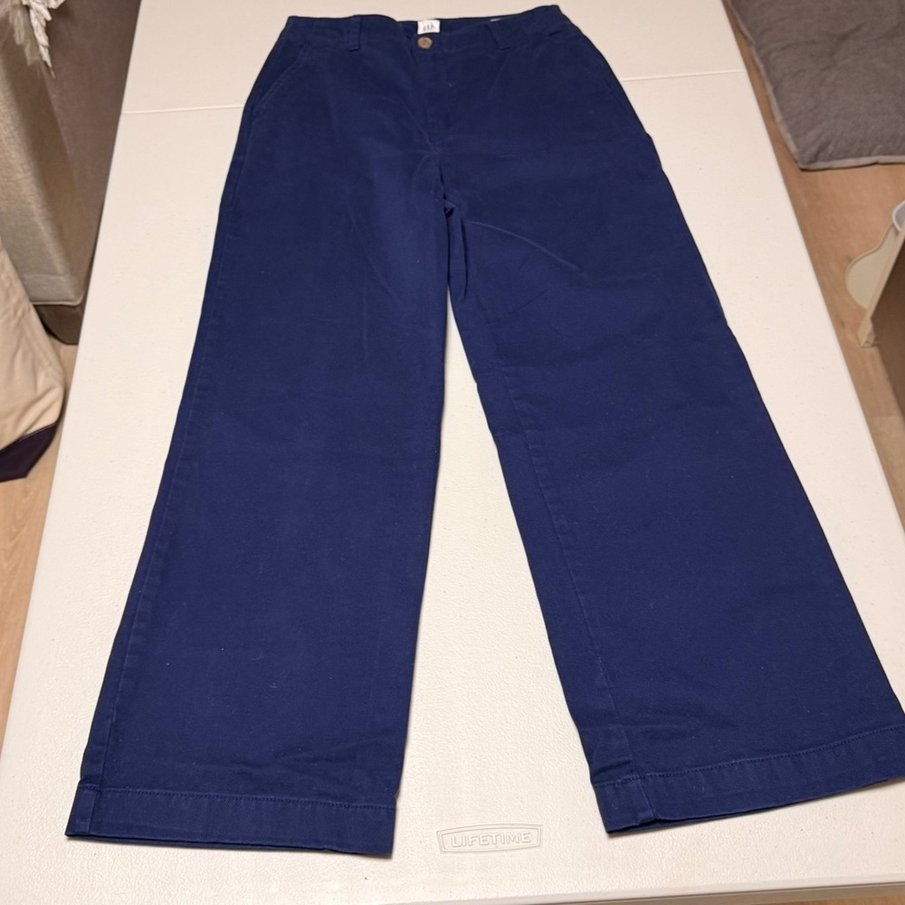 GAP Dark Blue Wide Leg Cotton Pants